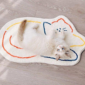 Mua Thảm chùi chân chống trượt hình mèo PIIN HOUSE siêu thấm  tấm trải sàn trang trí phòng ngủ
