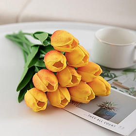 Hình ảnh Bông Hoa Tulip Nhân Tạo Trang Trí Đẹp Mắt hoa giả decor trang trí nhà lọ hoa giả để bàn H02