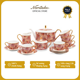 Bộ Bàn Trà/Coffee 15 Món Noritake dòng  Splendid Umber sứ xương cao cấp (4970L - T017A)