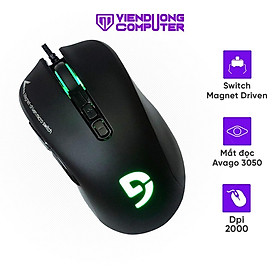 Mua Chuột Fuhlen G90 Optical Black USB nút bấm bất tử ko Double Click - Hàng chính hãng