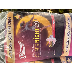Gói Lớn 12 Miếng | 1 Gói Băng Vệ Sinh Diana Supernight 29cm 12 Miếng/Gói- Date luôn mới