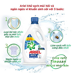 Nước Giặt Ariel Khử Mùi Ẩm Mốc Dạng Chai 2.4Kg