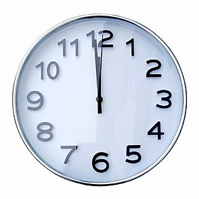 Mua Đồng hồ treo tường kim trôi cao cấp Quartz Silver