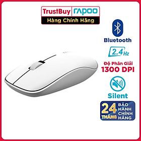 Chuột Không Dây Silent Wireless Và Bluetooth RAPOO M200 - Hàng chính hãng