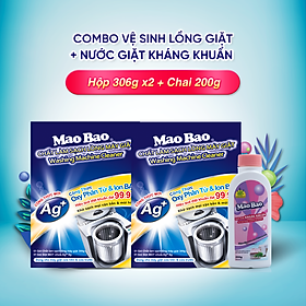 Combo 2 Hộp Vệ Sinh Lồng Giặt Mao Bảo Ag+ 306g