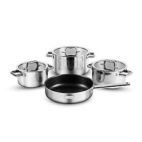 Mua Bộ nồi inox liền khối Elmich Trimax ECO EL-8003 size 16  18  22  chảo 26cm