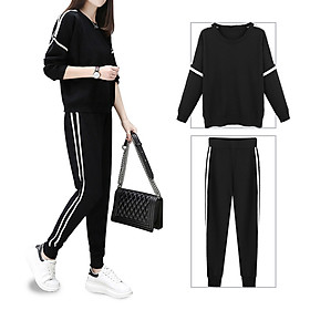 Bộ Quần áo thu đông nữ mã TT37 dáng thể dục thể thao hàn quốc đẹp bao gồm áo khoác hoodie và quần jogger