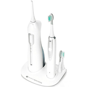 Máy tăm nước kèm bàn chải siêu âm Rio DCIT thích hợp sử dụng cho người đeo mắc cài niềng răng, người có cầu mão răng hoặc đang có răng giả, Implant, răng cấy ghép, răng đính đá...