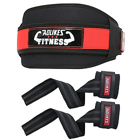 Bộ đai lưng tập gym và dây kéo lưng quấn cổ tay YE-7983-7638 hỗ trợ nâng tạ - Hàng Chính Hãng