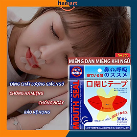 Gói 30 Miếng Dán Chống Há Miệng Khi Ngủ Giảm Ngáy Mouth Seal Băng Dính Miệng Người Lớn Trẻ Em - Gói 30 Dán Miệng Mouth Seal