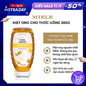 Mật ong cho thức uống Miele 500g - chai chống rỉ No mess siêu tiện lợi