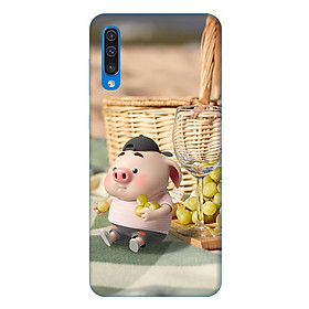 Ốp lưng dành cho điện thoại Samsung Galaxy A50 hình Heo Con Tham Ăn - Hàng chính hãng
