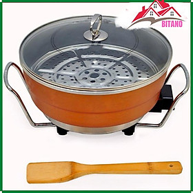 Mua Nồi Lẩu Kiêm Chảo Điện Đa Năng BITANO Họa Tiết Cao Cấp