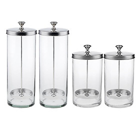 4X Clear Sanitizer  Glass Jar For Hair Styling Tools Sanitizing