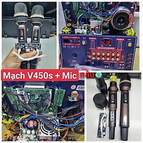 Mua Mạch Loa kéo V450s - Công suất 450w   2 ngõ ra loa - lựa chọn Có Mic /Không Mic - Hàng Chính Hãng