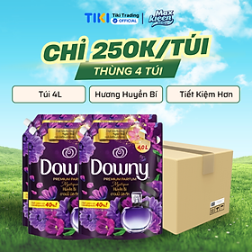 [Thùng 4 Túi] Nước Xả Vải DOWNY Hương Nước Hoa Cao Cấp/ Chống Khuẩn  Túi 4L