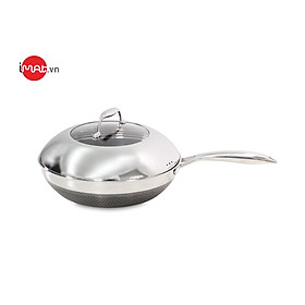Mua Chảo chống dính bếp từ iMat Hybrid kết hợp giữa lớp phủ điêu khắc chống dính Daikin và inox 430 chống xước