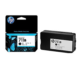 Mực in HP 711 80 ml Black Ink Cartridge (3WX01A) ( Thay cho mã mưc CZ133A) dùng cho các dòng máy HP DesignJet T120 and HP DesignJet T520 ePrinter series T100, T120, T125, T130, T520, T525, T530 -Hàng chính hãng