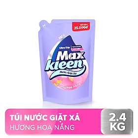 Túi Nước Giặt Xả Maxkleen Hương Hoa Nắng (2.4kg)