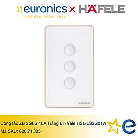Mua CÔNG TẮC ZB 3GUS 10A TRẮNG L HAFELE HSL-LS3G01W/820.71.005 - HÀNG CHÍNH HÃNG