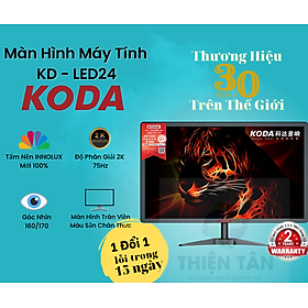 Màn hình máy tính KODA - KD-LED24 inch - Độ Phân Giải 2K - Góc Nhìn Rộng - kết nối VGA / HDMI (Đen) - Hàng Chính Hãng