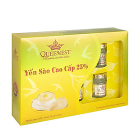 Yến sào chưng sẵn QUEENNEST 25% (Hộp 6 Hũ)