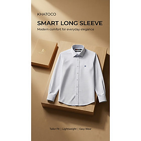 Áo sơ mi tay dài Khatoco Sale 20% 415K(Giá tem 518k)(S)