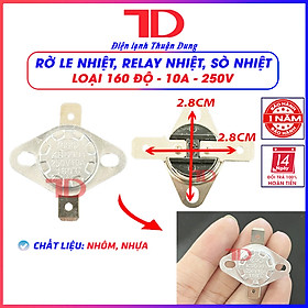 Mua Rơ le (Relay) nhiệt  sò nhiệt-10A-250V dùng để bảo vệ thiết bị khỏi bị quá nhiệt  (ấm nước  cây nóng lạnh...)  Hàng nhập khẩu  Điện lạnh Thuận Dung