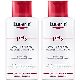 Combo 2 Chai Sữa Tắm Dành Cho Da Nhạy Cảm Eucerin Ph5 Washlotion Có Mùi 200ml