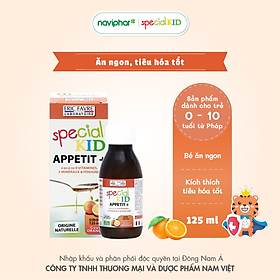 TPBVSK Special Kid Appetit+ Bổ sung các loại Vitamin và Khoáng chất - Hỗ trợ tiêu hóa tốt, giúp bé ăn ngon miệng (125ml)[Siro – Nhập khẩu Pháp]