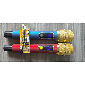 Mua Bộ 2 Mic Loa Kéo Chỉnh Được Tần Số kèm mạch thu sóng