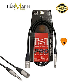 Dây Cáp Loa Kiểm Âm Hosa Pro Balanced Rean by Neutrik XLR Canon Đực sang 6ly Stereo TRS Dài 0.45m, 0.9m, 1.5m, 3m, 6m HSX-001.5, HSX-003, HSX-005, HSX-010, HSX-020 Cable 1/4 in to XLR3M Hàng Chính Hãng