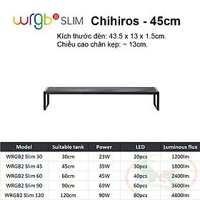 Đèn led Chihiros WRGB 2 Slim 30, 45, 60, 90, 120 cm WRGB2 quang phổ bể thủy sinh cá tép cảnh wrgbii