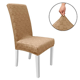 Bọc phủ ghế ăn, Bọc ghế có thể tháo rời độ giãn cao-Màu Con lạc đà