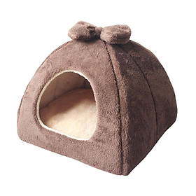 Dog Cat Bed for Indoor Cats Washable Comfortable Removable Mat Pet Tent Cave