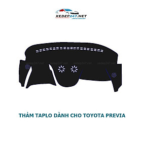 Thảm Taplo dành cho xe Toyota Previa chất liệu Nhung, da Carbon, da vân gỗ