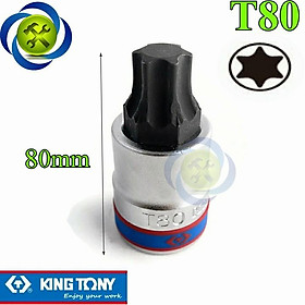 Mua Đầu tuýp sao T80 3/4 Kingtony 602380 dài 80mm trắng đen