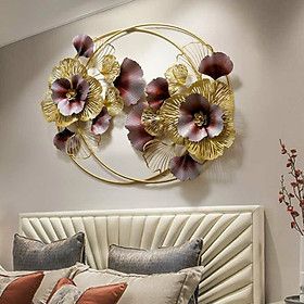 Mua Tranh Sắt Treo Tường Nghệ Thuật   Tranh Decor Trang Trí Ginko Vòng Đỏ 110*65cm