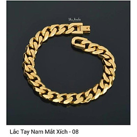 Lắc tay nam mắt xích mạ vàng 24k mã 08