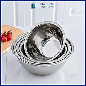 Mua Combo 5 Thau Bằng Inox 304 Cao Cấp  5 Thau 5 Kích Thước Khác Nhau Tiện Lợi (Hộp Trắng)
