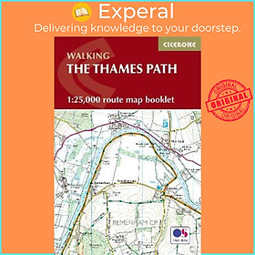 Hình ảnh Sách - The Thames Path Map Booklet : 1:25,000 OS Route Map Booklet by Leigh Hatts (UK edition, paperback)