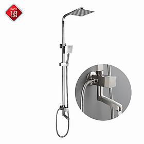 Bộ sen cây KG31 dùng cho nước lạnh, bát sen nước mạnh, dễ dùng được cho mọi nhà vệ sinh tiện lợi, siêu bền inox304- Hàng chính hãng - Sen Lạnh Vuông