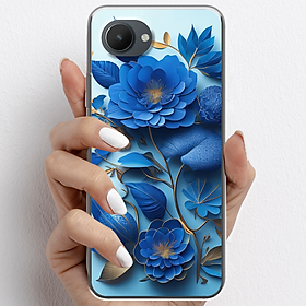 Ốp lưng cho Realme C30S nhựa TPU mẫu Hoa xanh dương