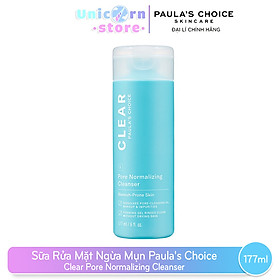 Hình ảnh Sữa rửa mặt trị mụn và se khít lỗ chân lông Paula’s Choice Clear Pore Normalizing Cleanser 177 ml