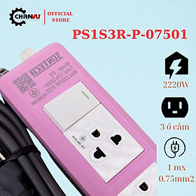 Mua Ổ cắm điện Suntech 3 cổng  1 công tắc  công suất lớn  chịu tải cao theo tiêu chuẩn TIS đến từ Thái Lan