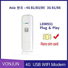 LDW931-2 4G Nano SIM Router WiFi Dongle Mobile Hotspot LTE Modem