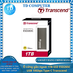 Mua Ổ cứng gắn ngoài 1TB SSD ESD265C USB 10Gbps Type C Transcend - Hàng chính hãng