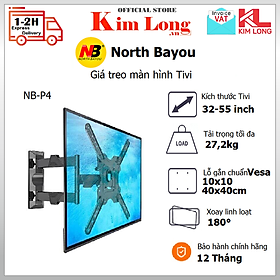 Mua Giá Khung treo tivi North Bayou NB-P4 Xoay đa năng từ 32 đến 55 inch   Tải trọng tối đa 27Kg - Hàng chính hãng