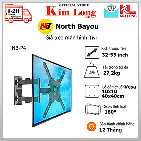 Giá Khung treo tivi North Bayou NB-P4 Xoay đa năng từ 32 đến 55 inch , Tải trọng tối đa 27Kg - Hàng chính hãng