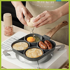 Mua Chảo Chống Dính 4 Ngăn Chảo Inox Chống Dính Dùng Được Bếp Từ Gas Lòng Sâu 4 Trong 1 Chiên Trứng Nướng Bánh - CHAO4BANH